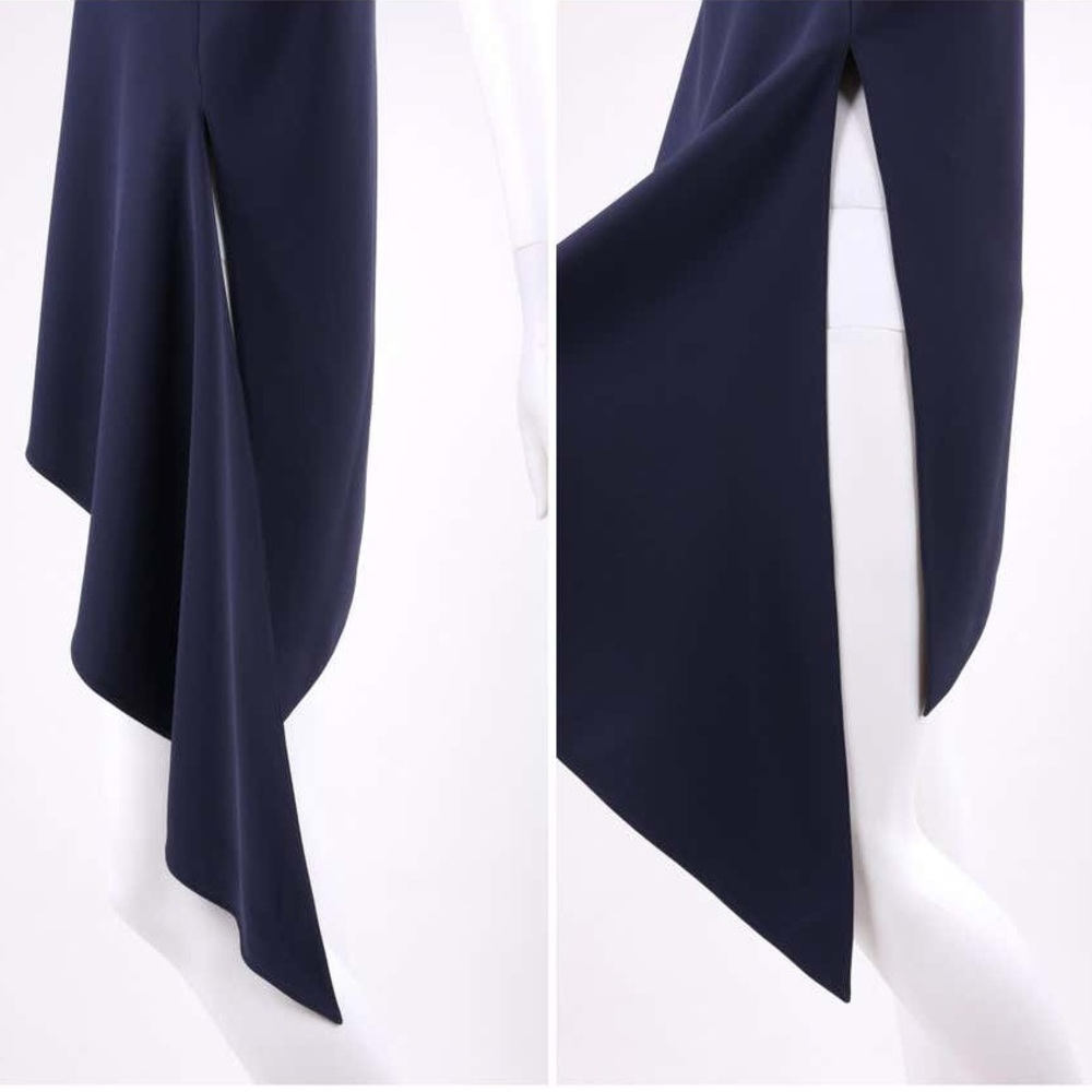 Balenciaga: Asymmetrical Hem Navy Top Sz:36 - Picture 5 of 7